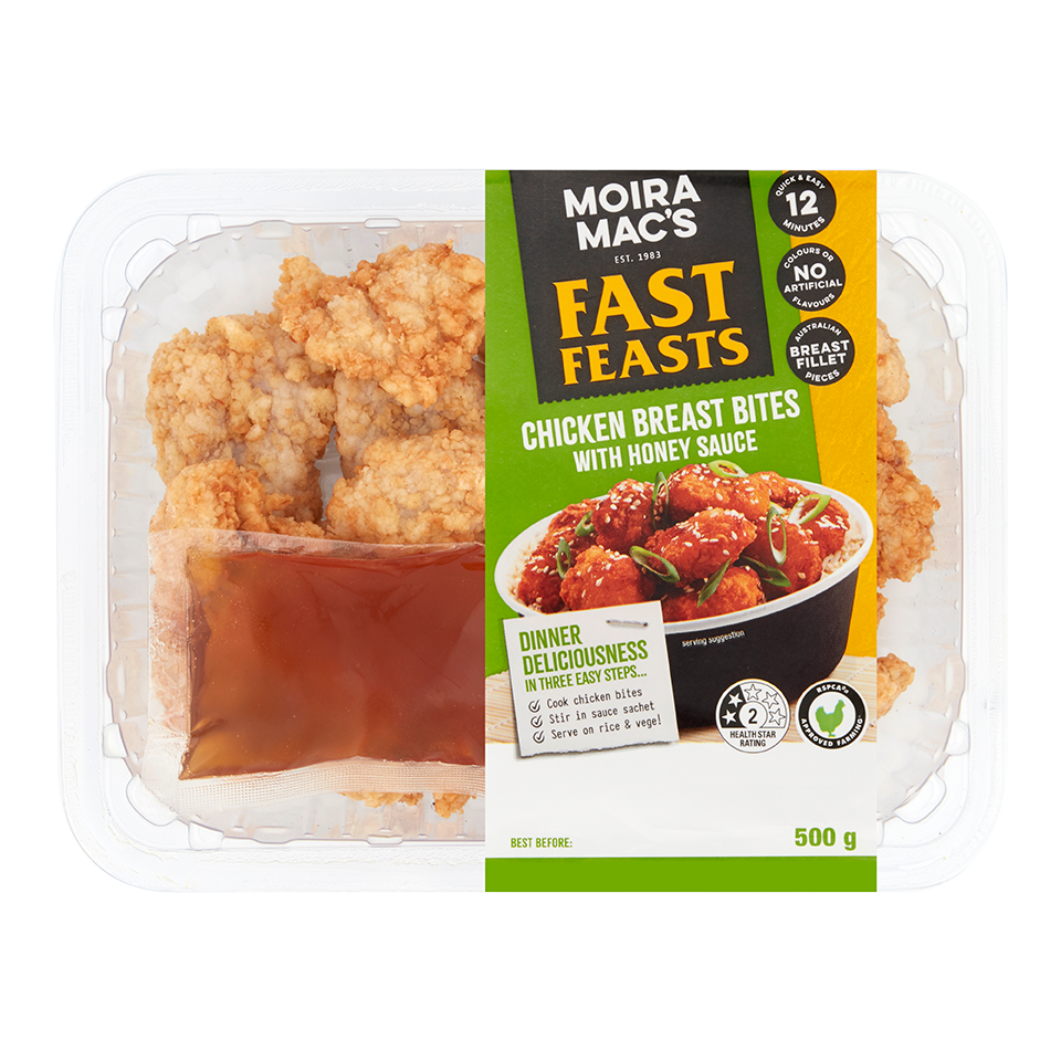Moira Mac's Fast Feasts Chicken Breast Bites with Honey Sauce